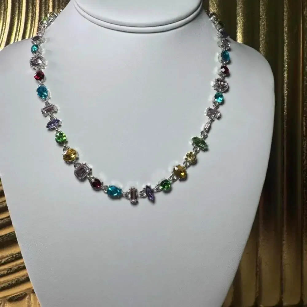 Multicolor Gemstone Necklace 16inch